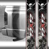4x4 Truck Skull Bed Stripe Decals Gothic Barbed Wire