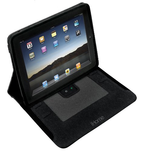 iHome iDM70BC iPad Case with Built-In Rechargeable NXT Flat-Panel Stereo Speakers (Black)