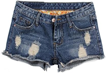 OVERMAL Jeans,Women Vintage High Waist Jeans Hole Short Jeans Denim Shorts (31)