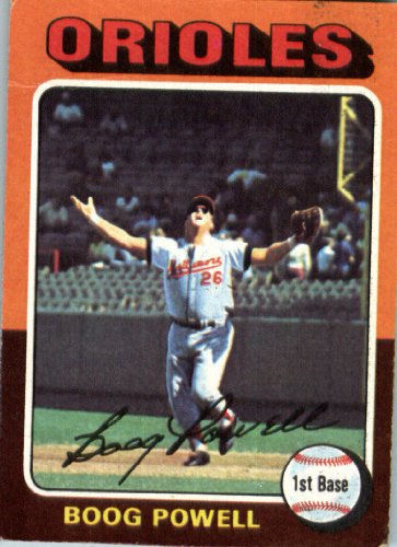 1975 Topps #625 Boog Powell Baltimore Orioles Baseball Card In Protective Screwdown Display Case