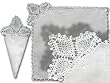 Intricate White Lace Trimmed Handkerchief