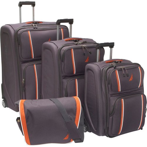 nautica luggage grey orange