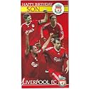 Liverpool FC Son Birthday Card - General Open Card Size 125mm x 230mm