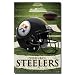 Pittsburgh Steelers Helmet on Field Sports Poster Print - 24x36