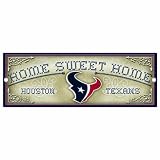 NFL Houston Texans 6-by-17 Wood "Home Sweet Home" Cross Stitch Sign
