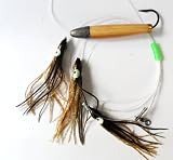 4in Natural Cedar Plug Daisy Chain Saltwater Fishing Lure for Mahi Tuna Sails Wahoo