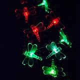 from Lights4fun - Solar Lights Solar Garden Dragonfly Lights, 24 LED Colour Changing Lights Model 71015