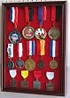 Military Medals, Pins, Patches, Insignia, Ribbons Display Case Cabinet (MPC01(RED)-CH)