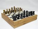 Precious Stone Chess Set with Carved Pieces