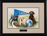 NFL Detroit Lions Jim Killen Signature Black Framed Print