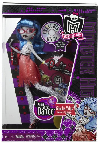 Detail image Monster High Dawn of the Dance Ghoulia Yelps Doll in Exclusive Purple Box with Dvd