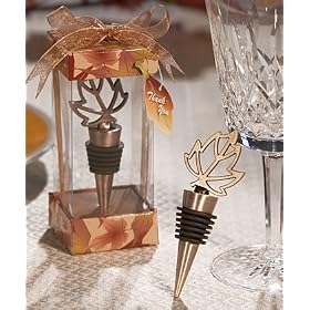 Autumn Leaf Bottle Stopper Occasion Favor
