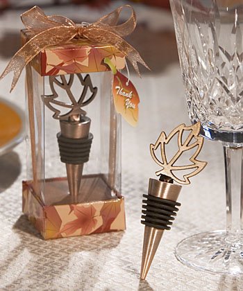 Autumn Themed Wine Bottle Stoppers (Set of 36) - Wedding Party Favors On Sale