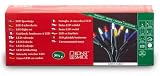 Konstsmide 6303-500 LED Minilichterkette (50 bunte Dioden, Retro Design, 230V, 2.48W, für innen, grünes Kabel)