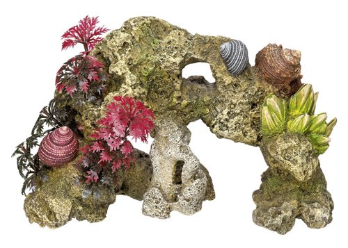 Aquarium Dekoration Aqua Ornaments \"KORALLE\" mit Pflanzen; L18,5 x B8 x H12 cm Preisvergleich