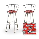 2 New England Patriots NFL Football Themed Specialty / Custom Chrome Barsto ....