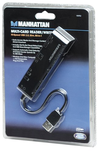 MANHATTAN Multi-Card Reader/Writer Hi-Speed USB 2.0 Slimline 80-in-1 Farbe: Schwarz Ermoeg Preisvergleich