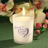 518s14GN9pL. SL160  Frosted glass candle holder with wax