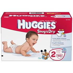 Huggies Snug & Dry Big Pack Size 5, 27+Lbs, 70-count Box
