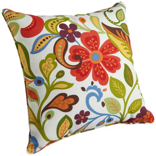 Brentwood 5360 Wildwood Garden Welt Cord Outdoor Pillow, 17-Inch