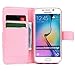 Vogue Shop Synthetic Wallet Kickstand Flip Case with Card Slots and Note Holder for Samsung Galaxy S6 Edge