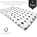 Kaydee Baby Certified Organic Cotton Fitted Crib Sheets - Set of 2 - Variety of Options Available (Black White)