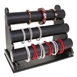 Presentoirs bijoux bracelets, Noir, Cuir synthétique
