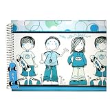 Panodia - Panodia album photo scolaire Chipie bleu garçon 31X23 cm 34 pages