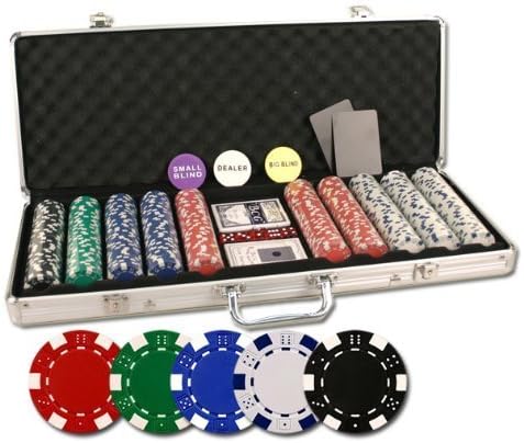 Da Vinci 500 Poker Set with Chips, Case, Dealer Buttons, Cards, Cut Cards, and Dice by Da Vinci Imports