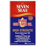Seven Seas Pure Cod Liver Oil High Strength With Omega 3 Plus Vitamins D & E  60 Capsules