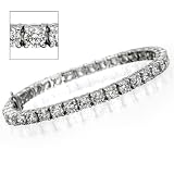 15 CT ROUND DIAMOND TENNIS BRACELET - VS1/2