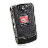 Motorola RAZR V3 Leather Shield-Black