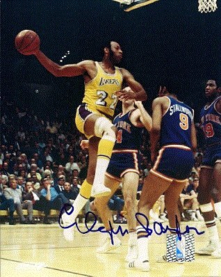 Autographed/Hand Signed Elgin Baylor- Los Angeles Lakers 8x10 Photo