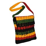 Handcrafted Rasta Multi Colored Hemp Shoulder Bag