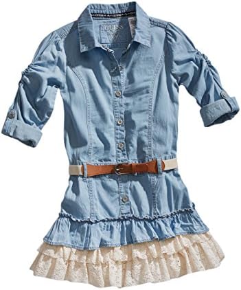 GUESS Kids Big Girl Tiered Denim Dress (7-16)