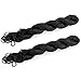 LolliBeads (TM) 1 mm Polyester Nylon Beading Knotting Cord Shamballa Macrame String Chinese Wax Cord, Black (80 Feet x 2)
