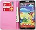 Wireless Fones TM Branded Pink Color Block Chevron/Anchor/Infinity/Heart Design Deluxe PU Leather Wallet Folio Case Cover for Samsung Galaxy Note 3 N9000 (2013 Release)