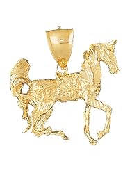 CleverEves 14K Gold Pendant 3-D Horse 17.5 - Gram(s)