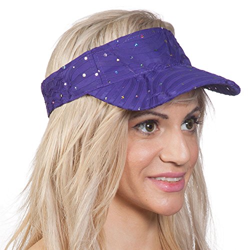 TopHeadwear Glitter Sequin Visor Hat (Various Colors)