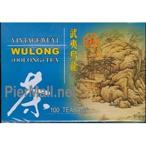 Vintage Wuyi Wulong (Wu Long) Oolong Tea For Weight Loss - 100 Individually Wrapped Tea Bags - 7.0 Oz
