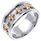 14K Gold Polished Edge Celtic Wedding Band (9mm)