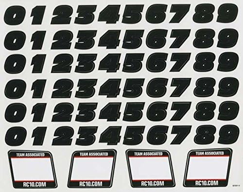 Team Associate 9850 Number/Plate Decals SC10 Vehicle Part