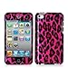 Hot Pink Leopard Hard Snap-on Crystal Skin Case Cover Accessory for Ipod Touch 4th Generation 4g 4 8gb 32gb 64gb