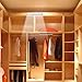 QPAU Stick-on Anywhere Portable Super Bright 10 LED Wireless Motion Sensing Closet Light Cabinet LED Night Light/Step Light/Stairs Light w 3M Magnetic Strip (Battery Operated)-Gold