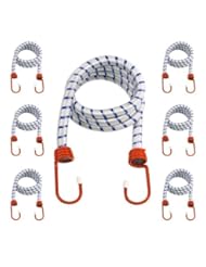 From Amazon.com. Click for details:
 Home Improvement: 6-Pack Heavy Duty 48" Bungee Cords - 1/2-Inch Diameter Cord - Coated Steel Hooks - Tie-Down cords Home Improvement: 6-Pack Heavy Duty 48" Bungee Cords - 1/2-Inch Diameter Cord - Coated Steel Hooks - Tie-Down cords
