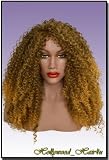 Hollywood_hair4u - Long Extra Curly Afro Style T4/27 Brown with Blond Tips Sun Kissed Wig Kanekalon Heat Resistant Synthetic Fiber Wig with Packed Roots Top *NEW*