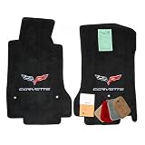 Corvette C6 Coupe & Convertible Ebony Floor Mats 2007 1/2 2008
