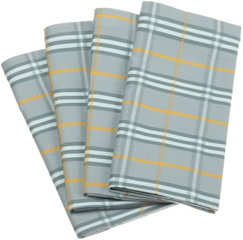 Tululah Designs 20-Inch by 20-Inch Glasgow Plaid Napkin, Coach Blue, Set of 4