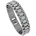 Stainless Steel 8.5 in. Men's Rolex Style Bracelet, 5/8 in. (16mm) wide