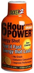 Stacker 6 Hour Power Energy Shot - Orange, 2-Ounce Bottles (Pack of 12)